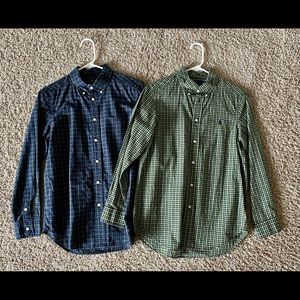 (2) Boys RALPH LAUREN button-up long-sleeve shirts